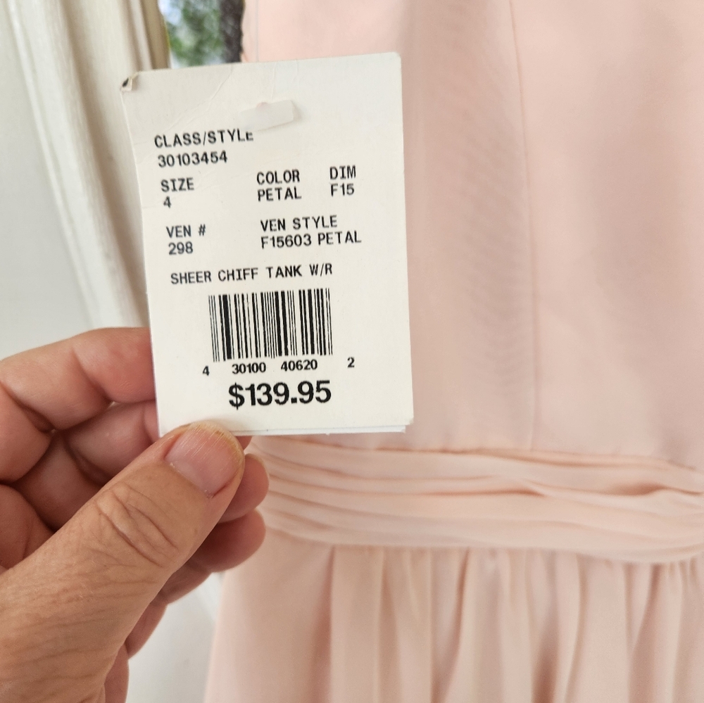 Davids Bridal Elegant Pink Sleeveless Dress - Picture 4 of 9